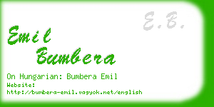 emil bumbera business card